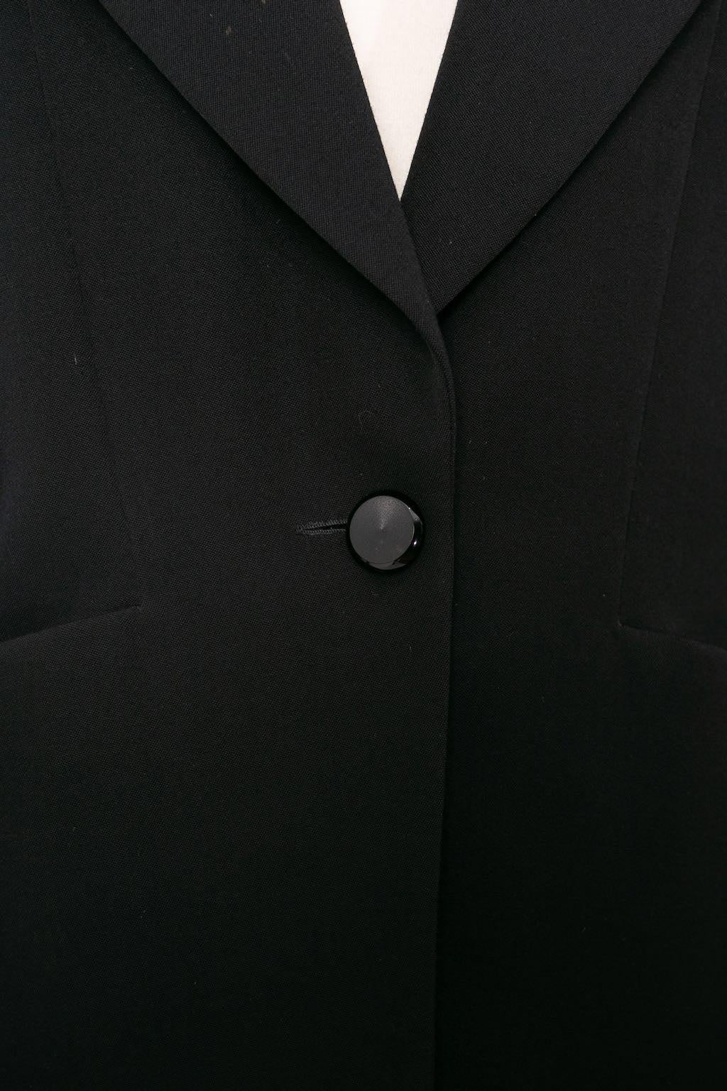 Yves Saint Laurent Haute Couture Black Skirt and Jacket Set, circa 1981/1982 In Excellent Condition For Sale In SAINT-OUEN-SUR-SEINE, FR
