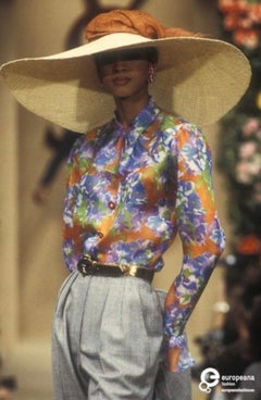 Yves Saint Laurent Haute Couture Runway Ruffled Blouse, Spring-Summer 1993