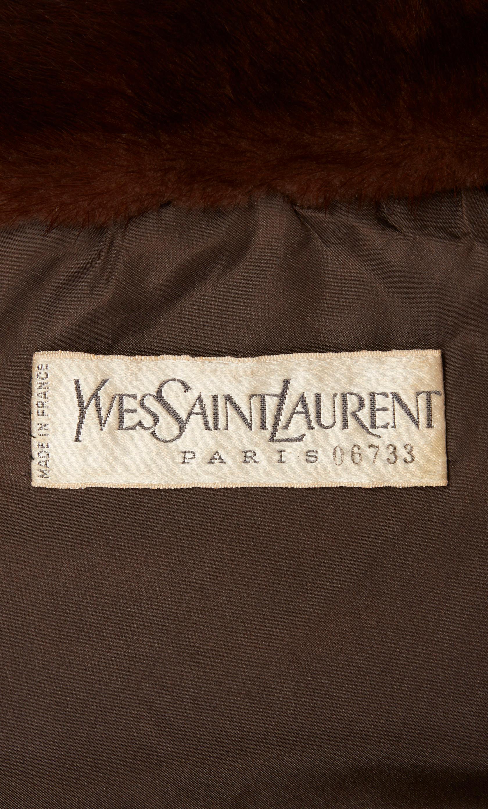 Yves Saint Laurent, Haute couture brown dress suit, Autumn/Winter 1964 For Sale 5