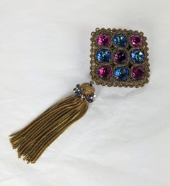 Yves Saint Laurent Haute Couture Bullion and Swarovski Tassel Brooch
