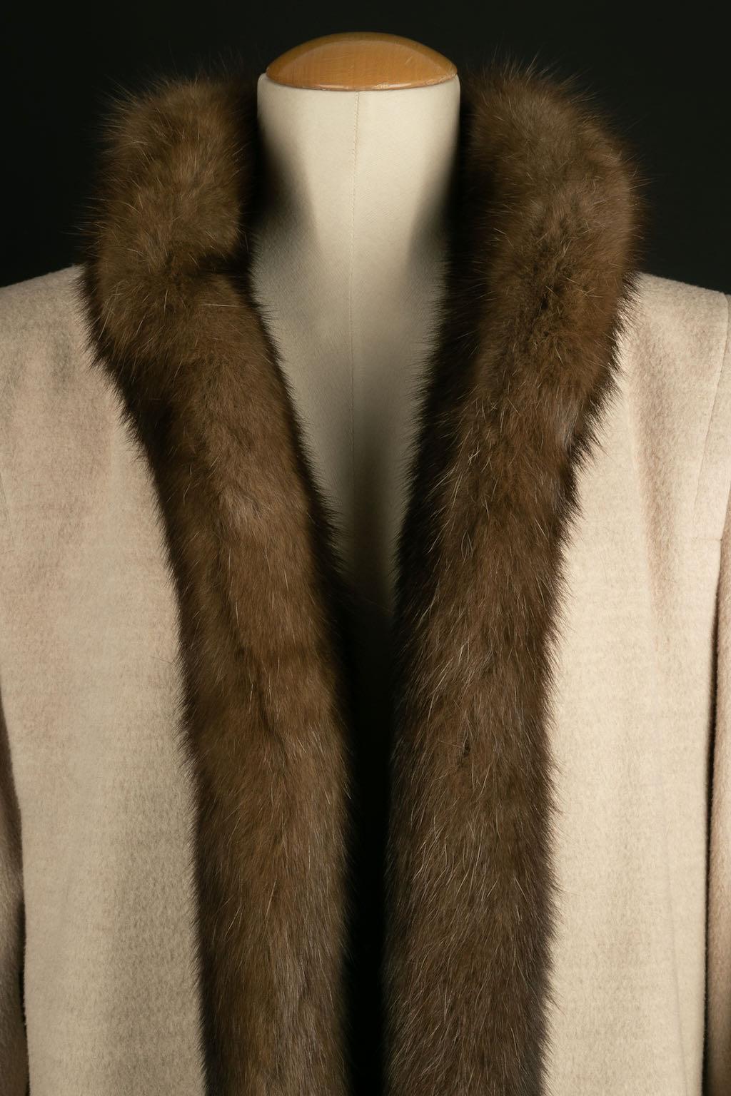 Yves Saint Laurent Haute Couture Coat in Ecru Wool, Circa 1994 1
