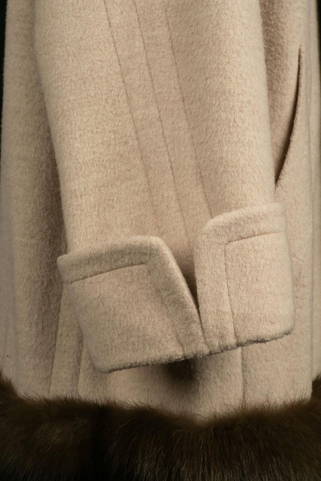 Yves Saint Laurent Haute Couture Coat in Ecru Wool, Circa 1994 2