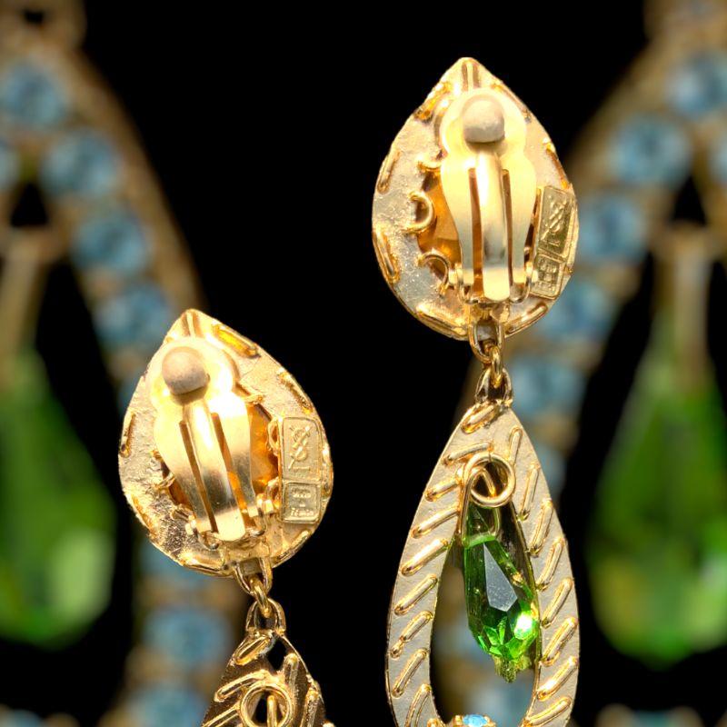 Women's  Yves saint Laurent  haute couture collection 11 cm clips earrings For Sale