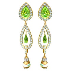  Yves saint Laurent  haute couture collection 11 cm clips earrings