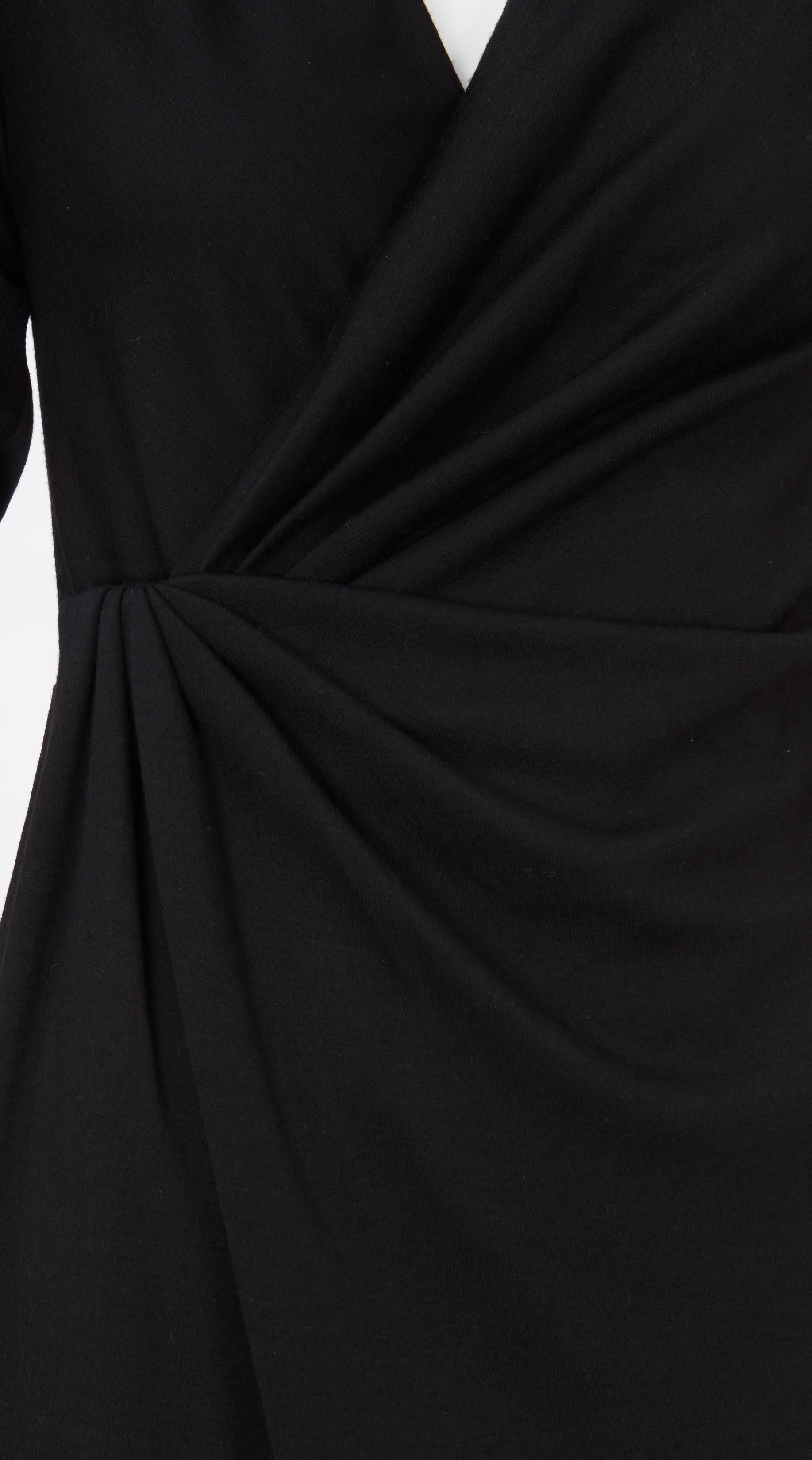 Black Yves Saint Laurent Haute Couture Dress black, Circa 1983 For Sale
