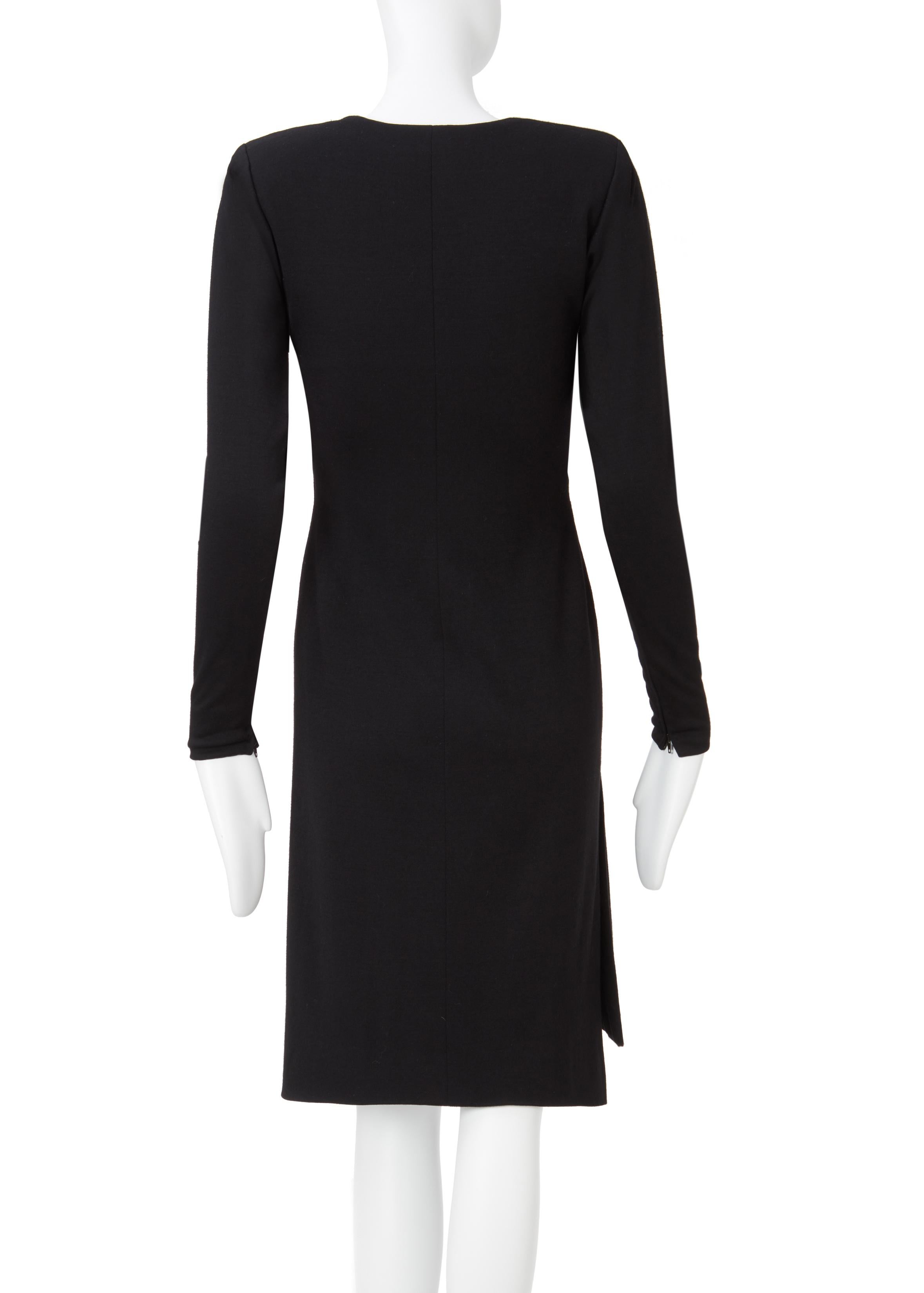 Women's Yves Saint Laurent Haute Couture Dress black, Circa 1983 For Sale
