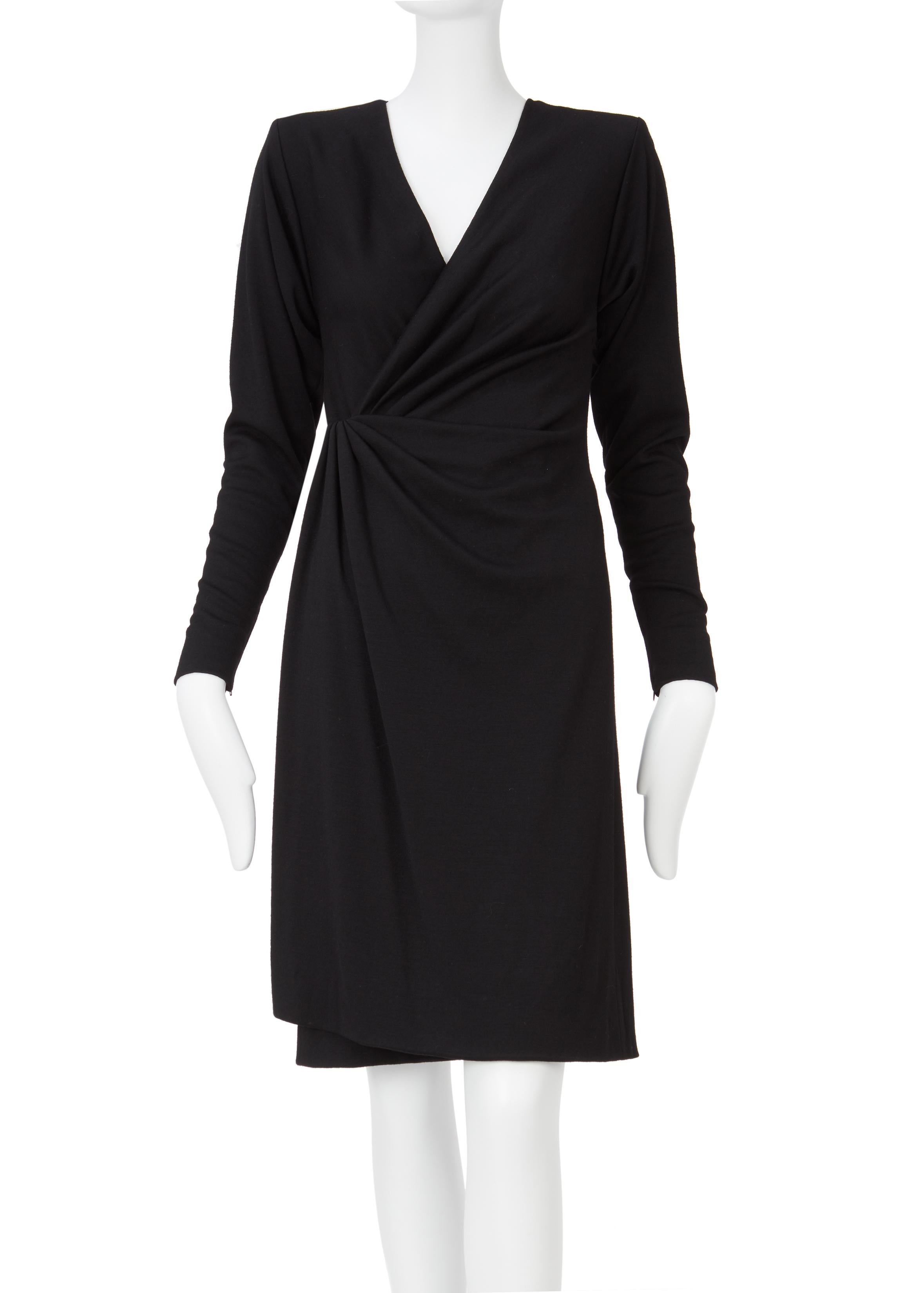 Yves Saint Laurent Haute Couture Dress black, Circa 1983 For Sale 1