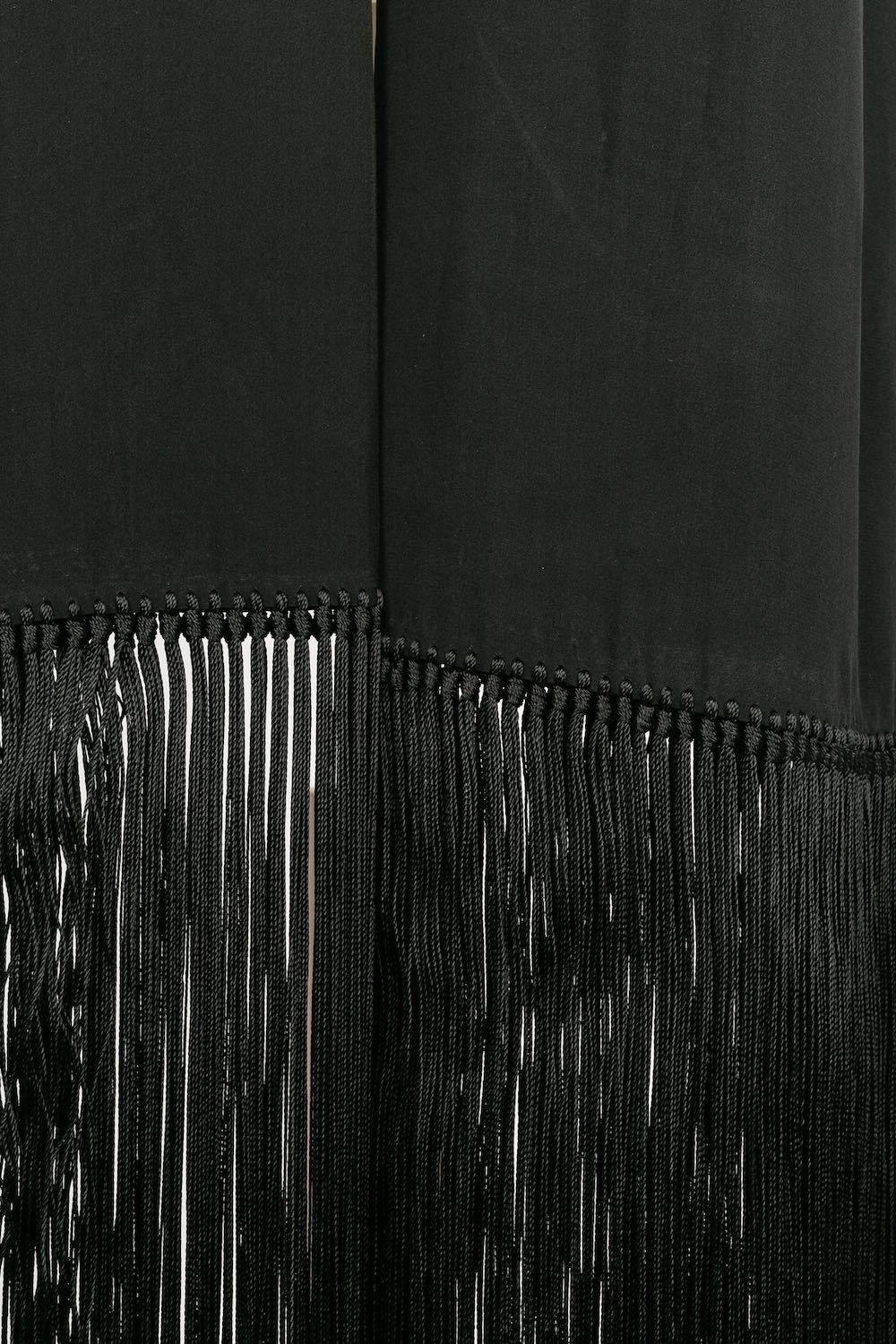 Yves Saint Laurent Haute Couture Dress with Black Silk Belt For Sale 7