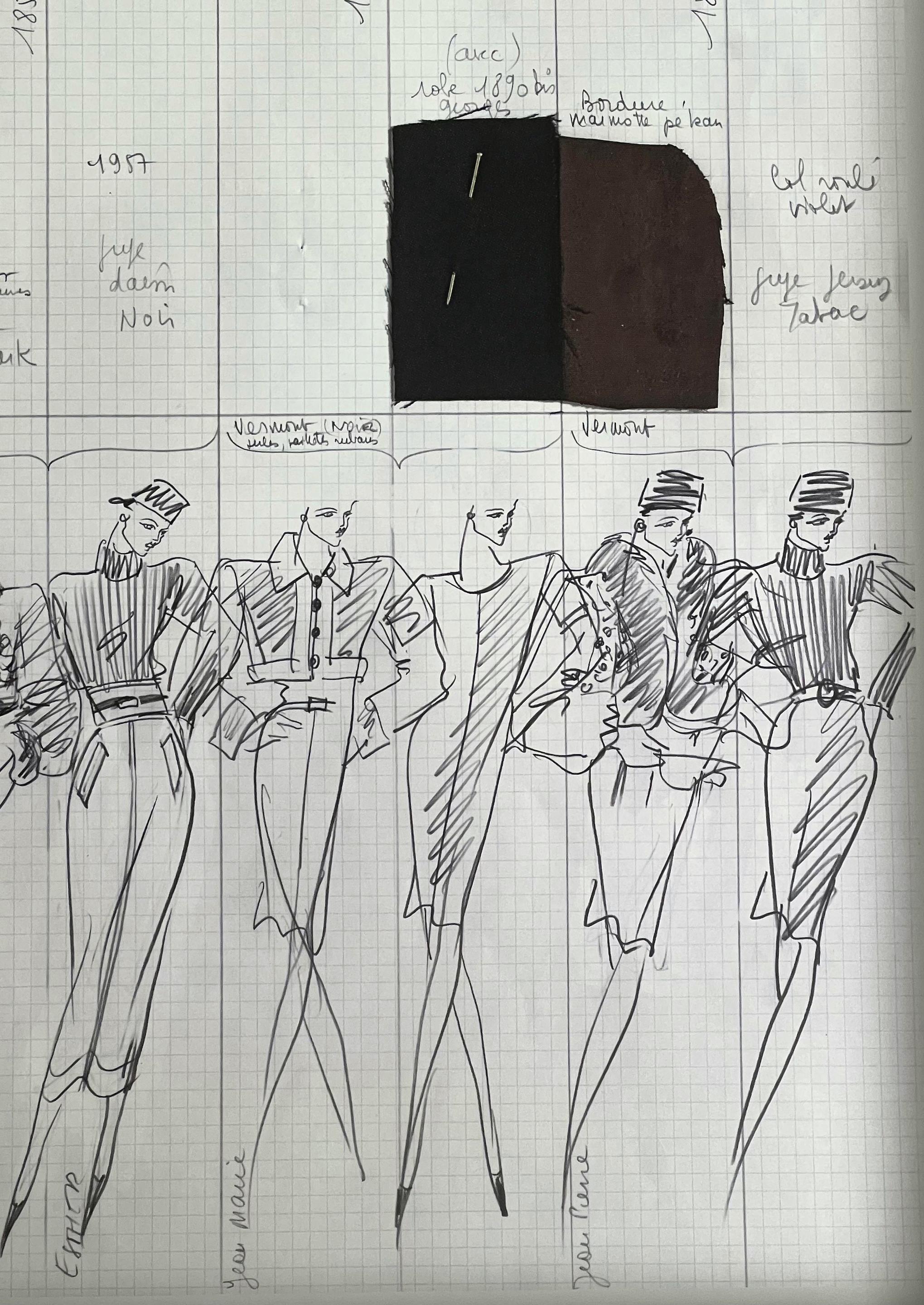 Yves Saint Laurent Haute Couture Ensemble aus Wildleder mit Verzierungen, H/Winter 1984 im Angebot 12