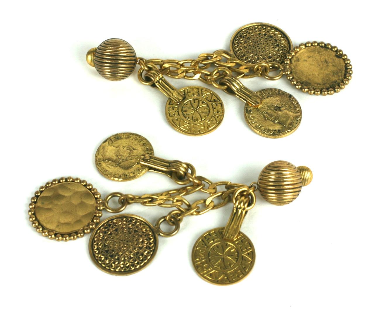 Women's or Men's Yves Saint Laurent Haute Couture, F/W 1969 Moroccan Coin Ear Clips For Sale