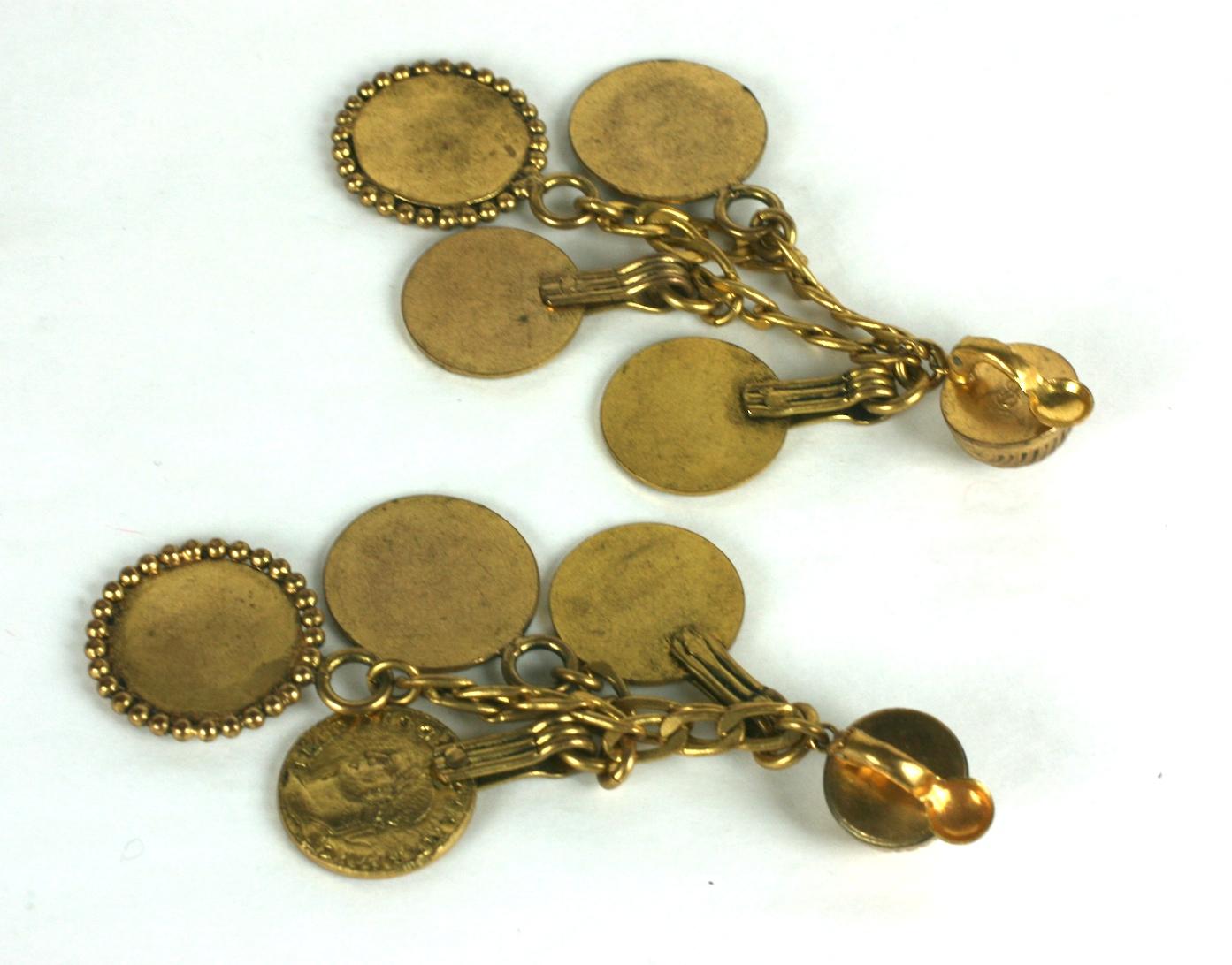 Yves Saint Laurent Haute Couture, F/W 1969 Moroccan Coin Ear Clips For Sale 1