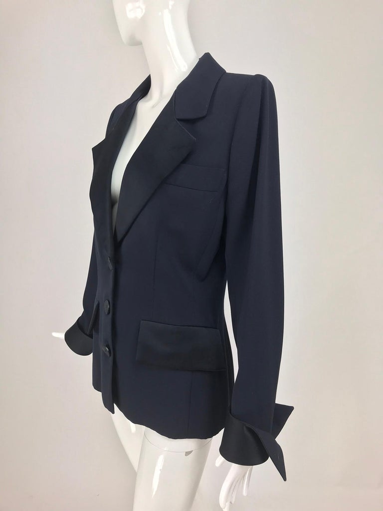 Yves Saint Laurent Haute Couture Fitted Tuxedo Jacket 1970s at 1stDibs
