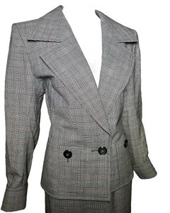 Yves Saint Laurent Haute Couture Houndstooth Suit/Skirt Ensemble, 1980s