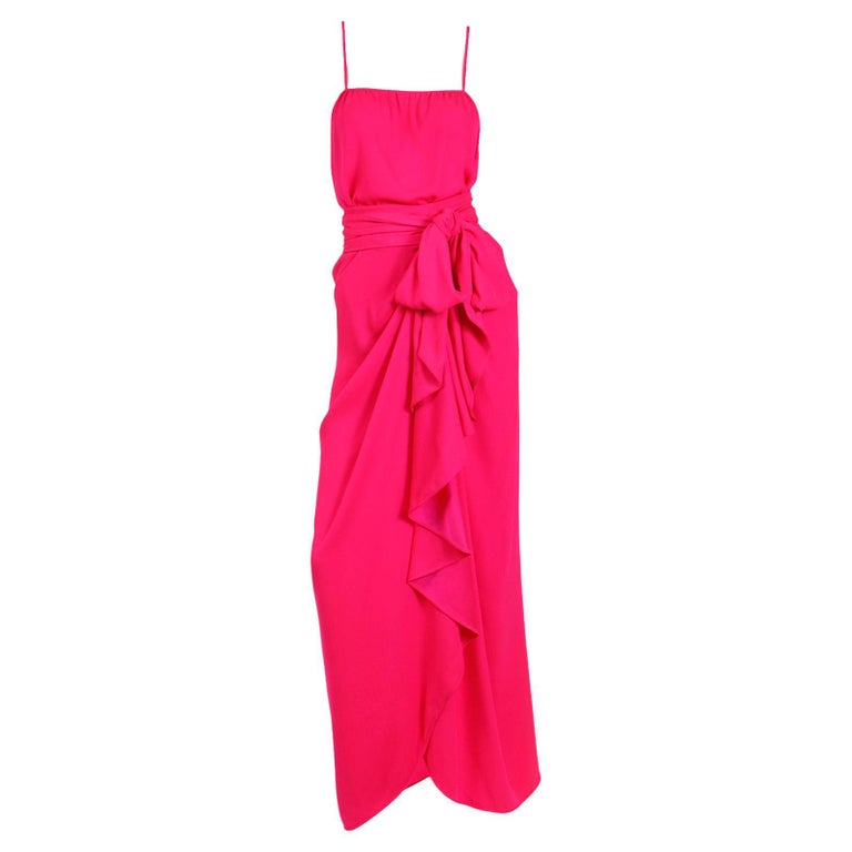 Yves Saint Laurent Spring 1981 Haute Couture Pink Dress