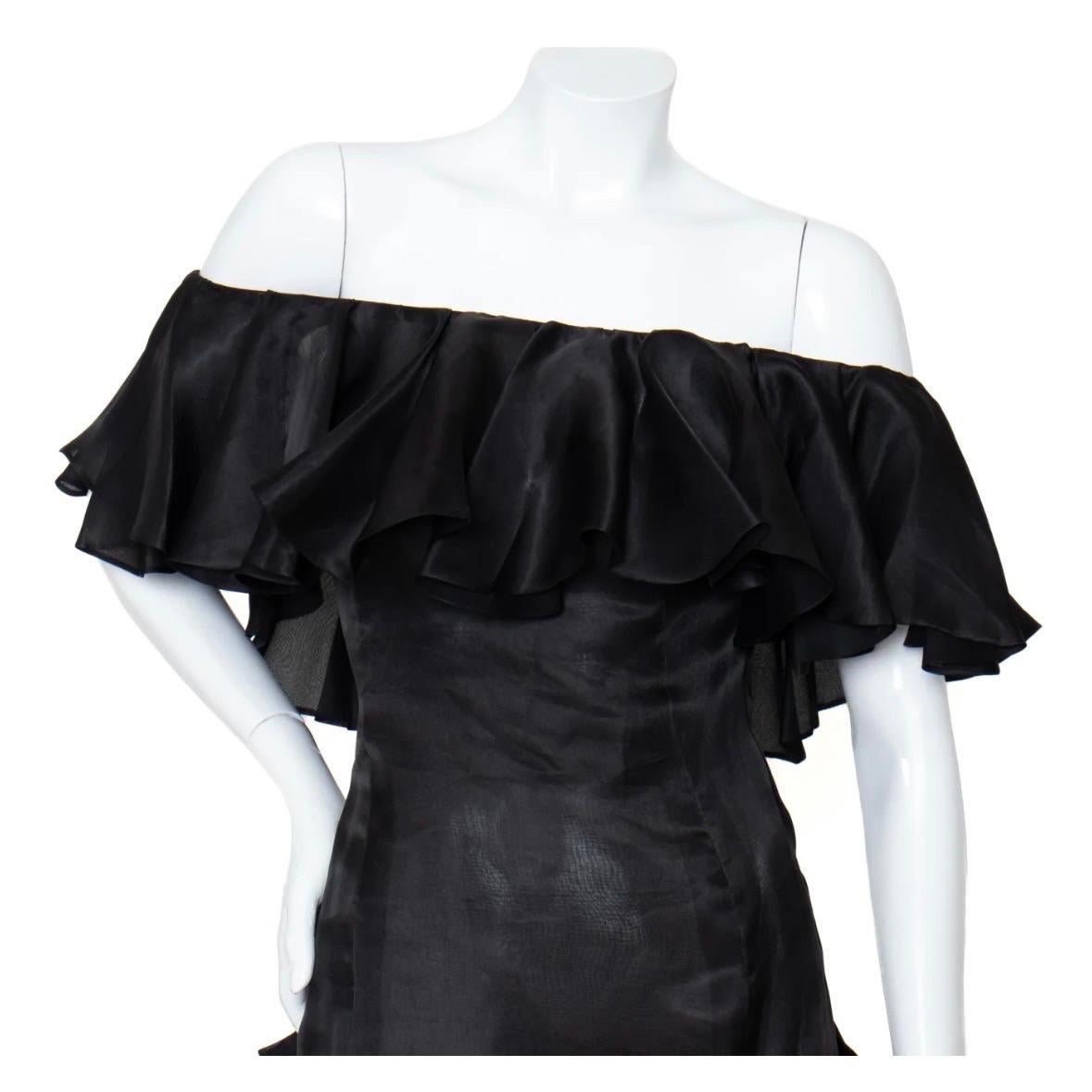 Yves Saint Laurent Haute Couture Ruffled Gown (1980s) For Sale 1