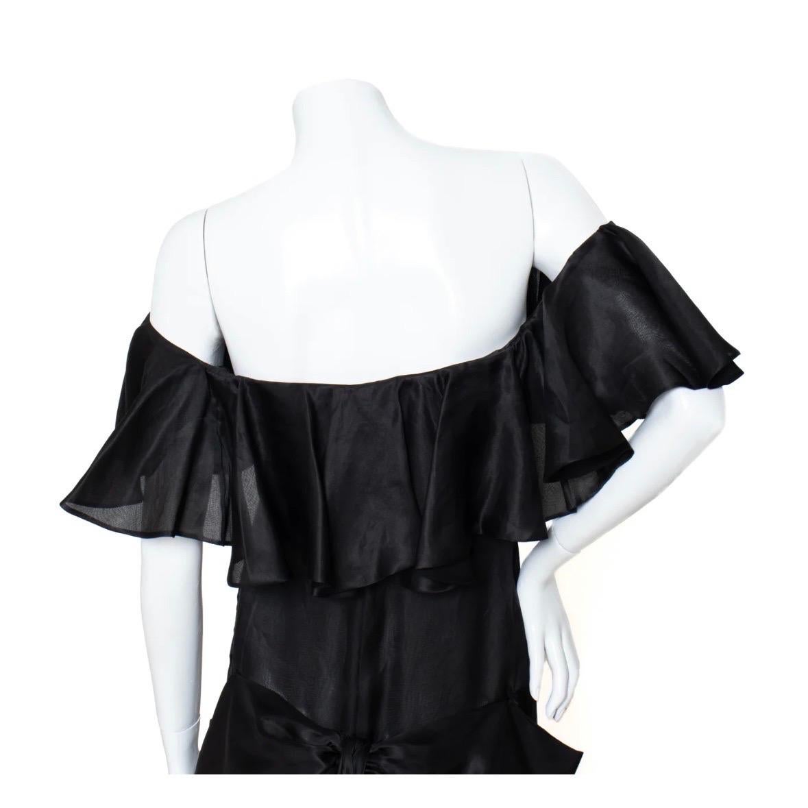 Yves Saint Laurent Haute Couture Ruffled Gown (1980s) For Sale 2
