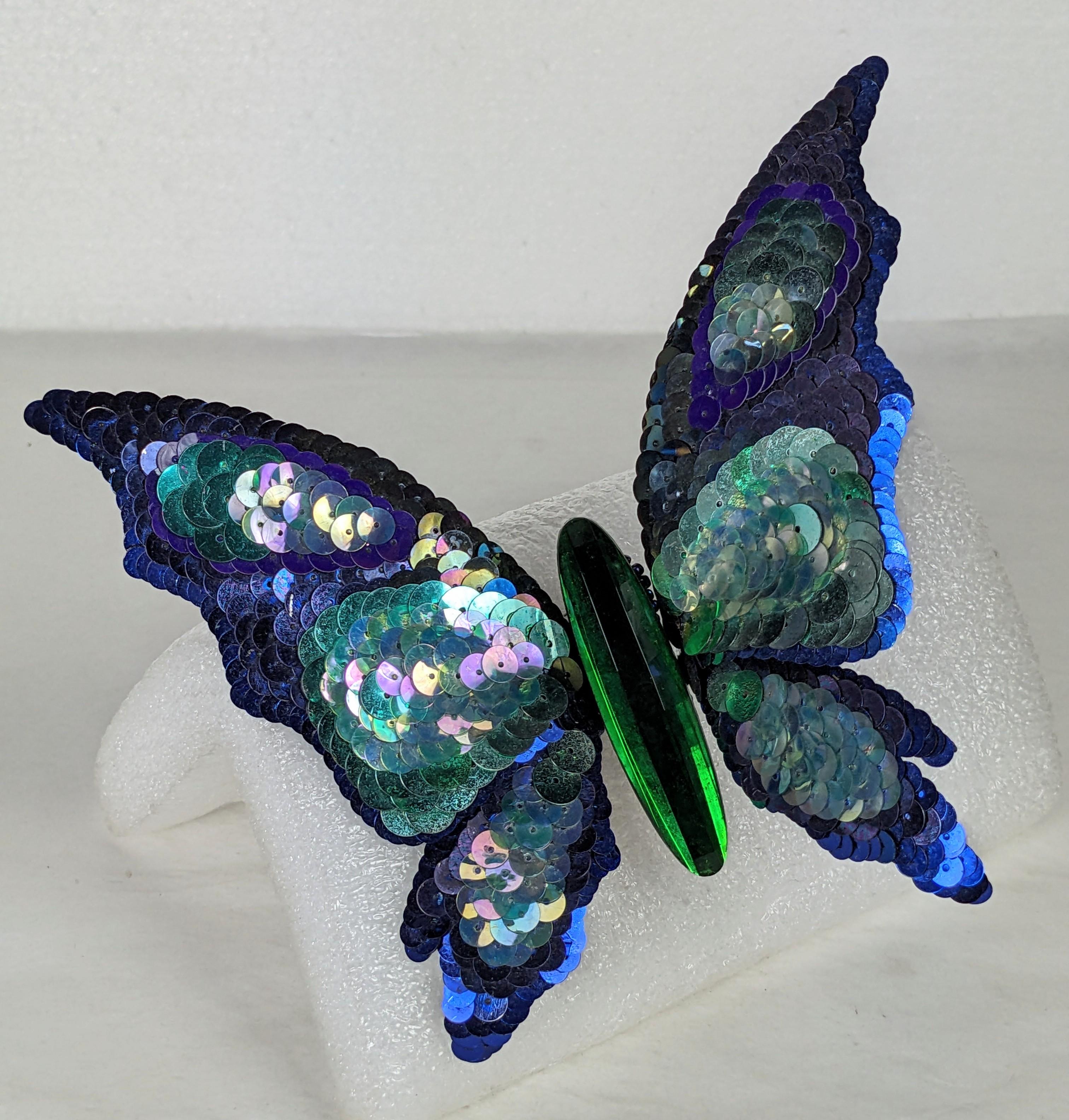 Women's Yves Saint Laurent Haute Couture Sequin Swarovski Butterfly For Sale