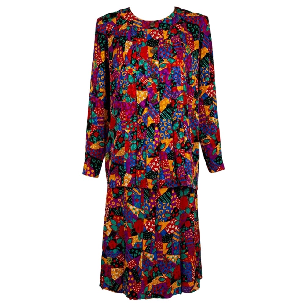Ensemble haute couture Yves Saint Laurent, vers 1985