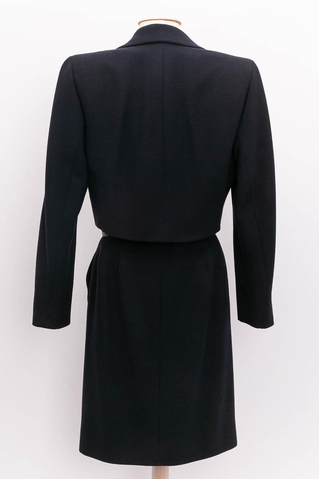 Yves Saint Laurent Haute Couture Silk and Wool Blend Set In Excellent Condition In SAINT-OUEN-SUR-SEINE, FR