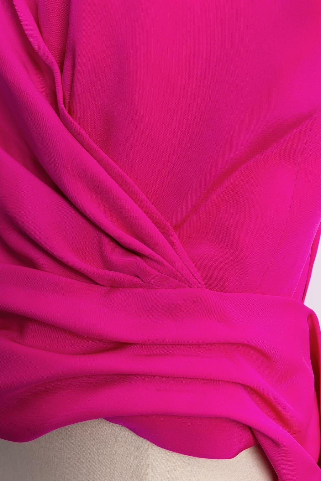 Set top in seta e gonna in crepe di lana di Yves Saint Laurent Haute Couture in vendita 3