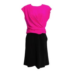 Yves Saint Laurent Haute Couture Silk Top and Wool Crepe Skirt Set