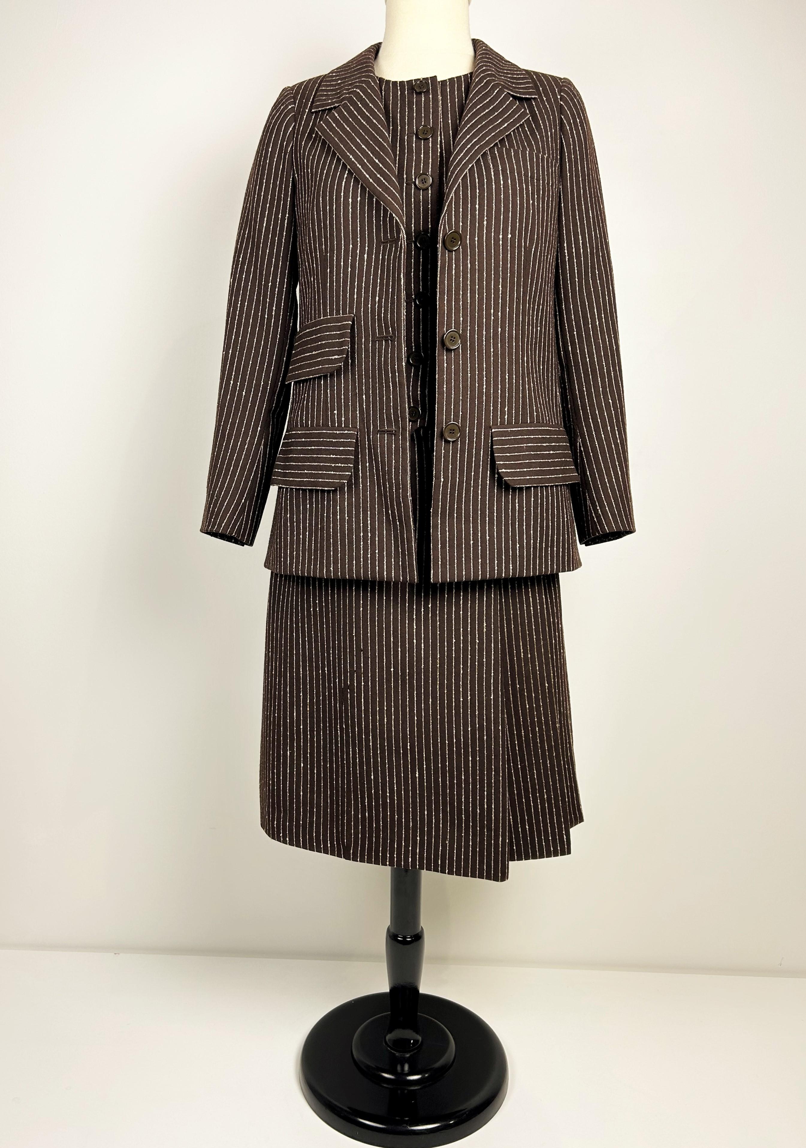 Yves Saint Laurent Haute Couture, abito-gonna numerato 14539 Circa 1967/1970 in vendita 10