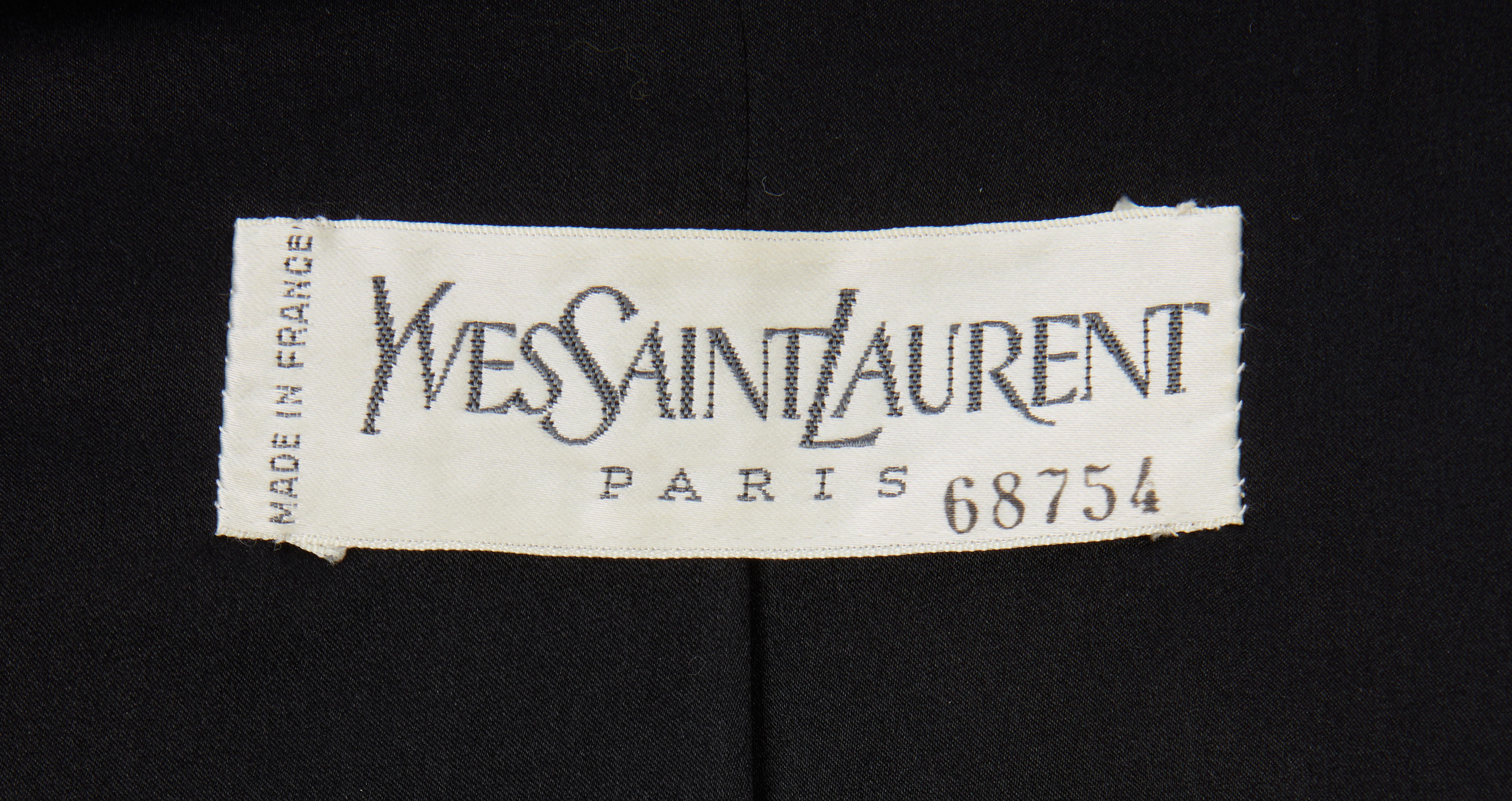 Yves Saint Laurent Haute Couture Spring/Summer 1991 Black Smoking  Damen im Angebot
