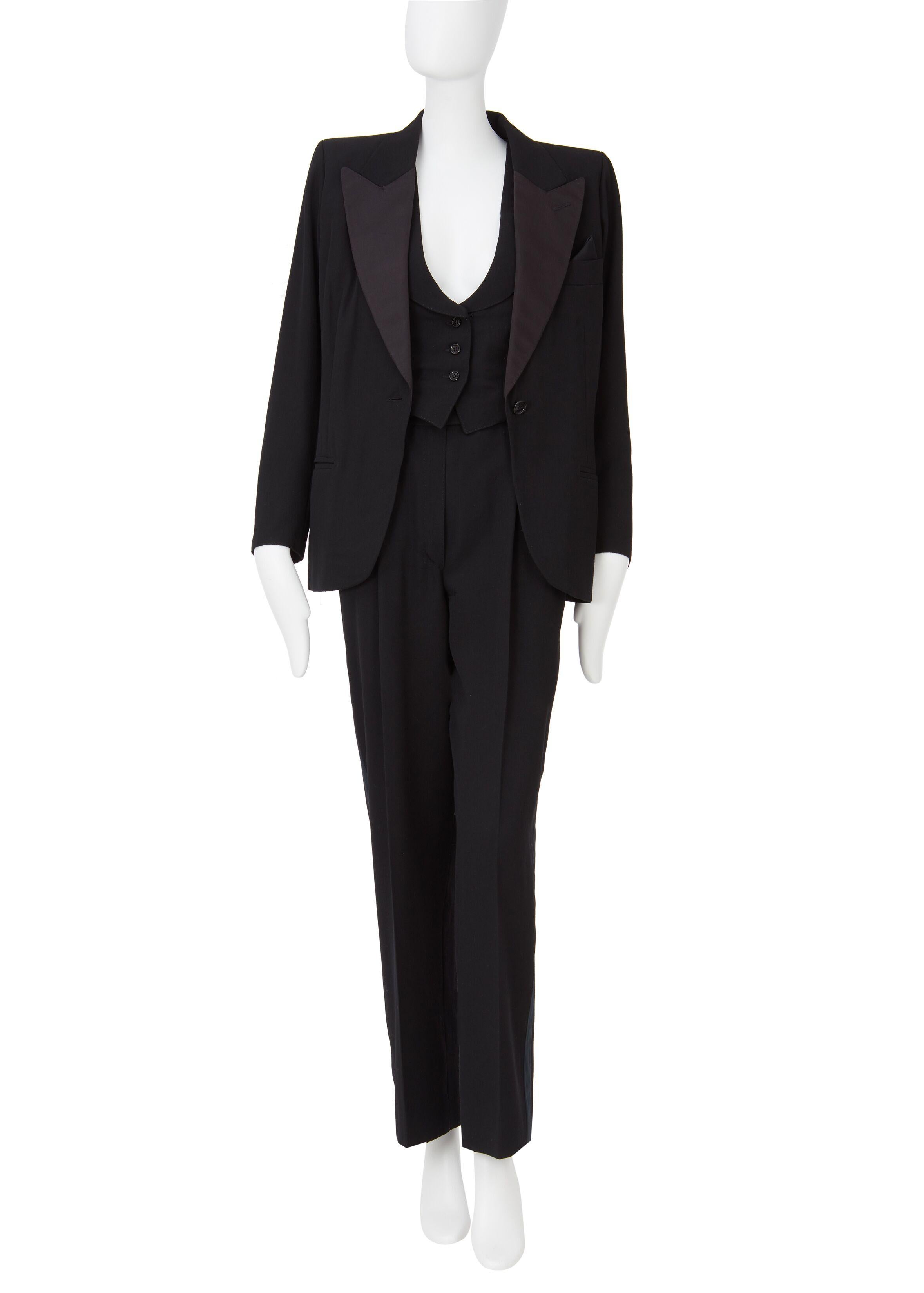 Yves Saint Laurent Haute Couture Spring/Summer 1991 Black Smoking  im Angebot 2