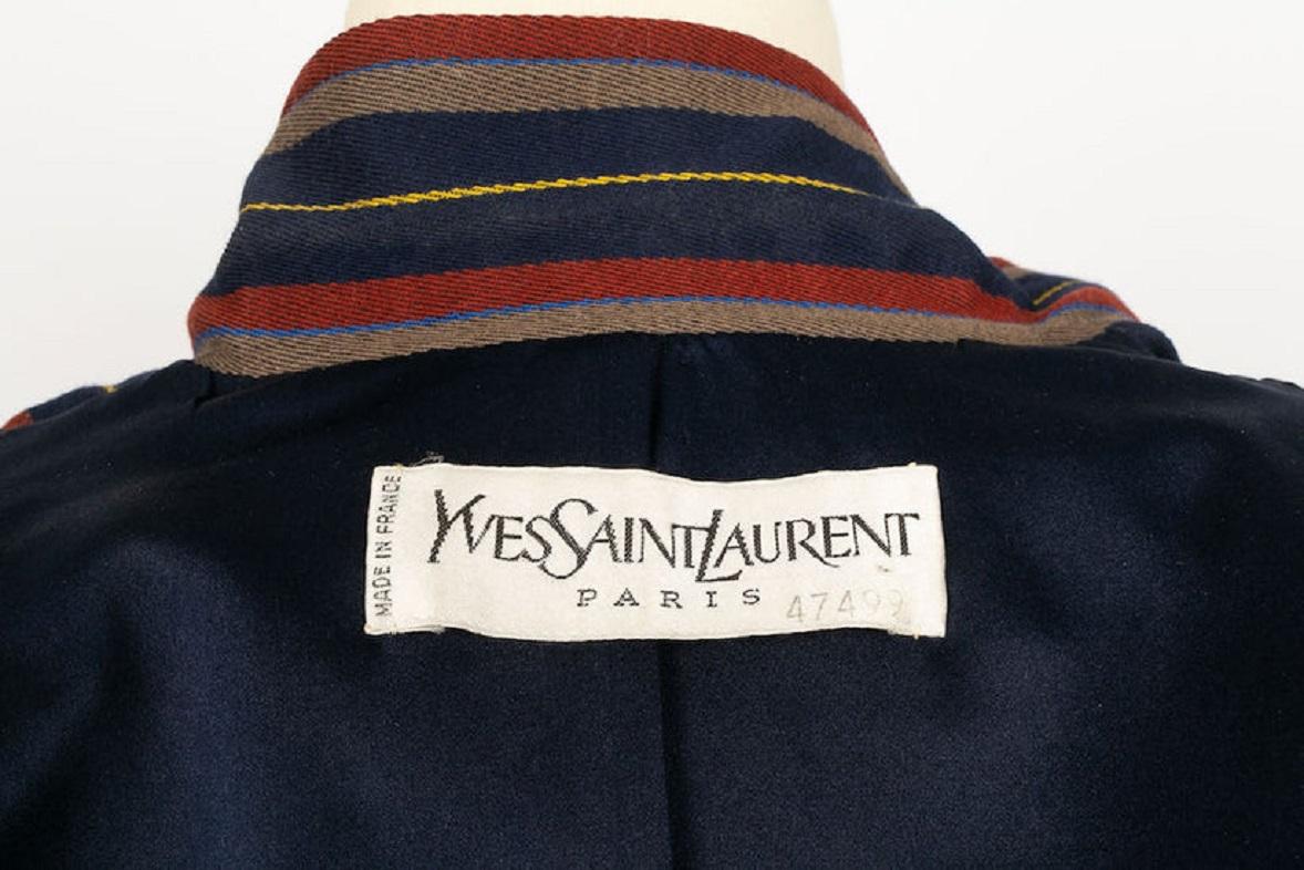 Costume en laine rayé haute couture Yves Saint Laurent en vente 5