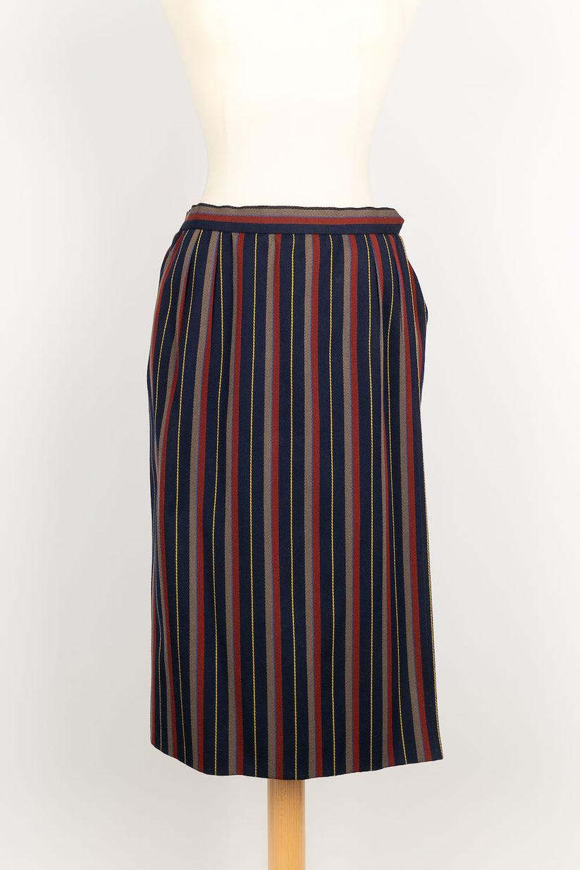 Yves Saint Laurent Haute Couture Striped Wool Suit For Sale 6