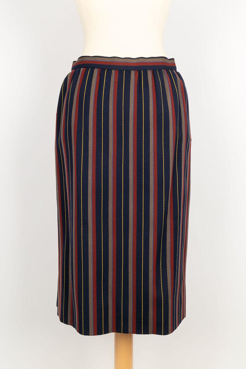 Yves Saint Laurent Haute Couture Gestreifter Wollanzug mit Streifen im Angebot 7