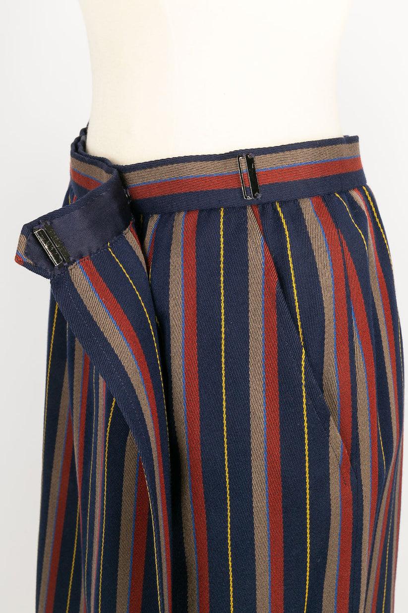 Yves Saint Laurent Haute Couture Striped Wool Suit For Sale 8