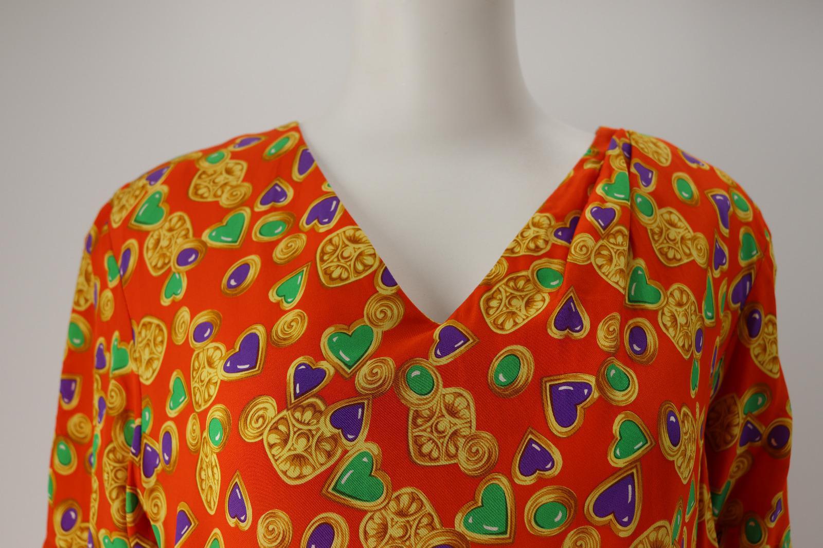 Yves Saint Laurent Heart And Jewelry Design Dress In Good Condition In PARIS, FR