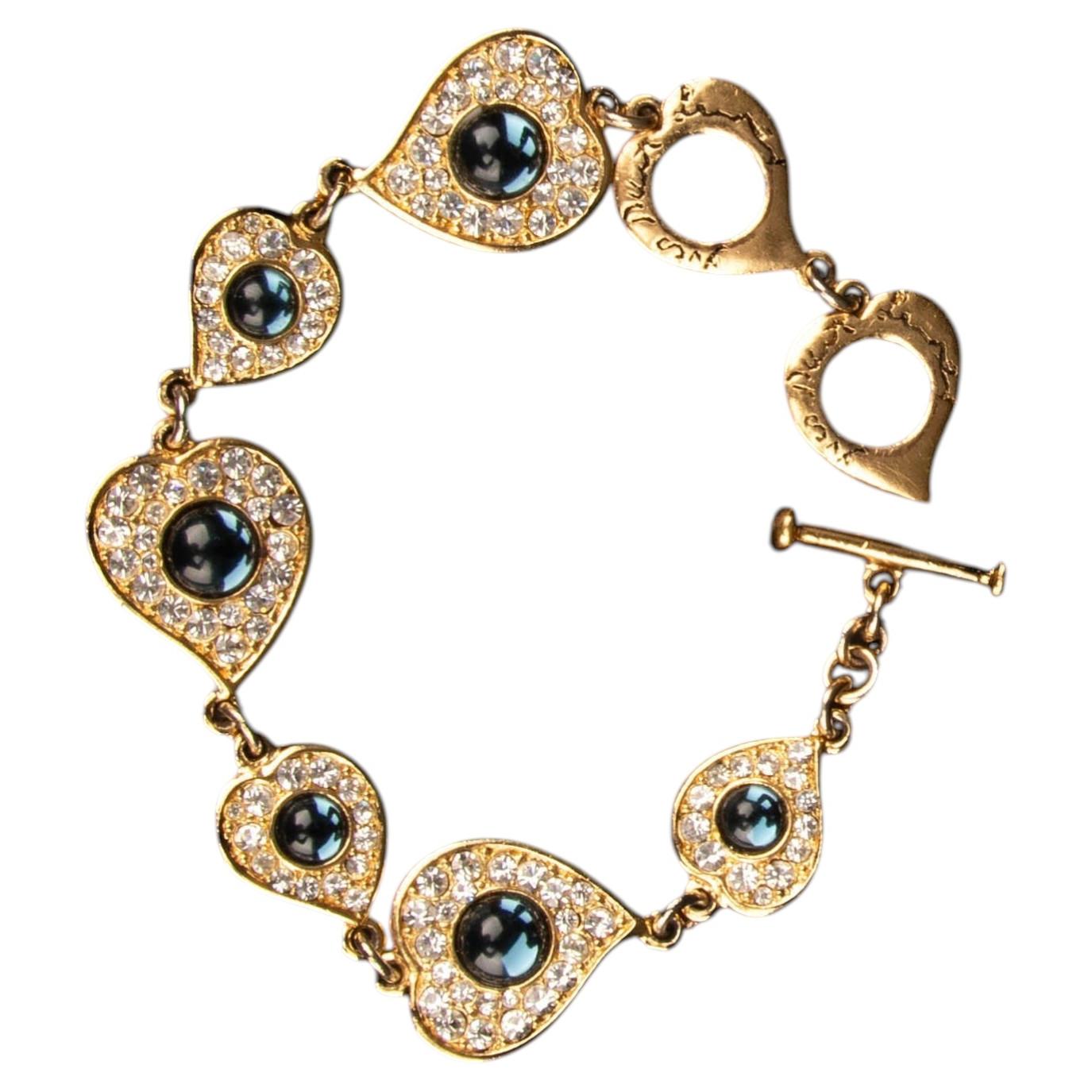 Bracciale a cuore Yves Saint Laurent di Yves Saint Laurent circa 1990