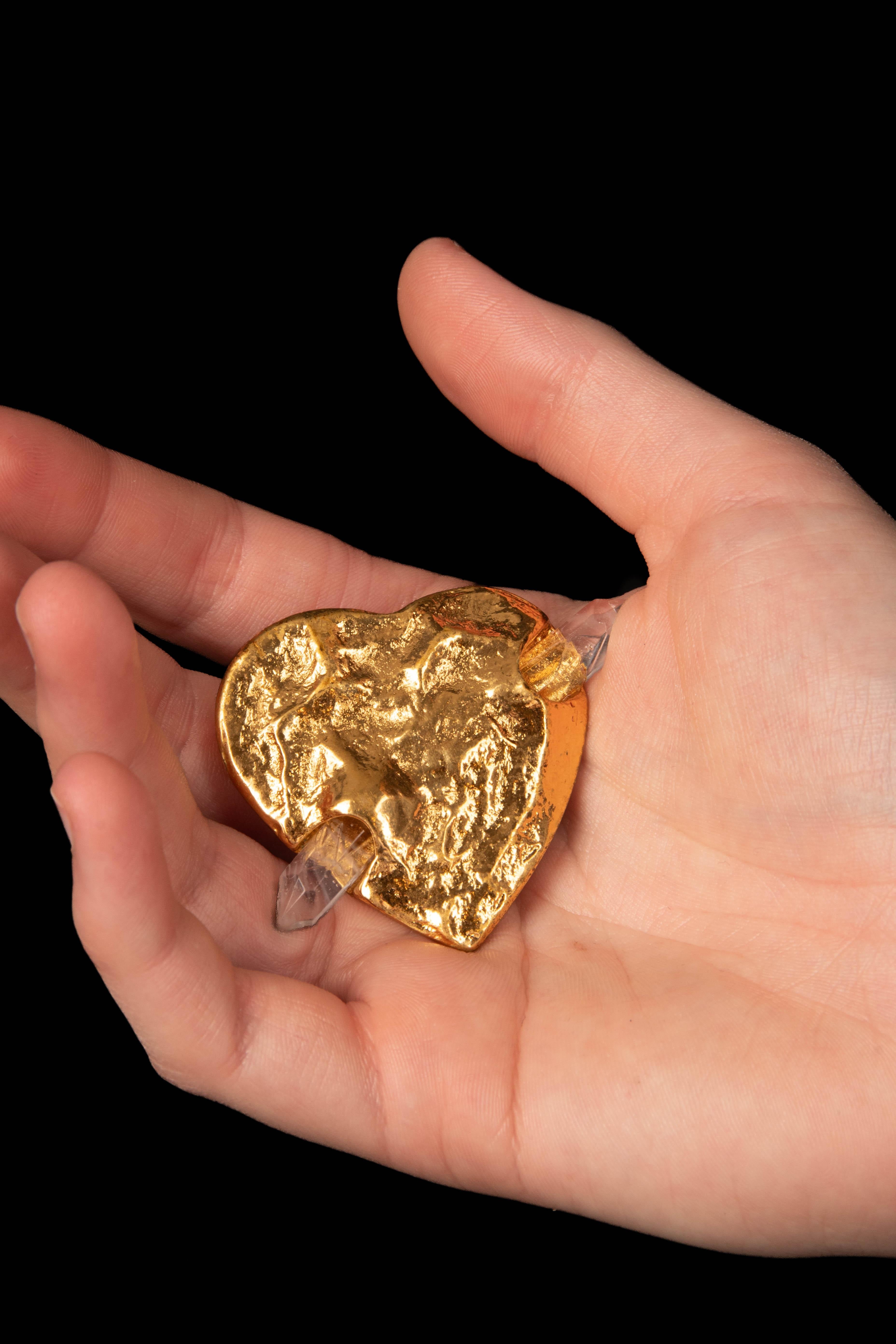 Yves Saint Laurent 'heart' brooch by Yves Saint Laurent circa 1987