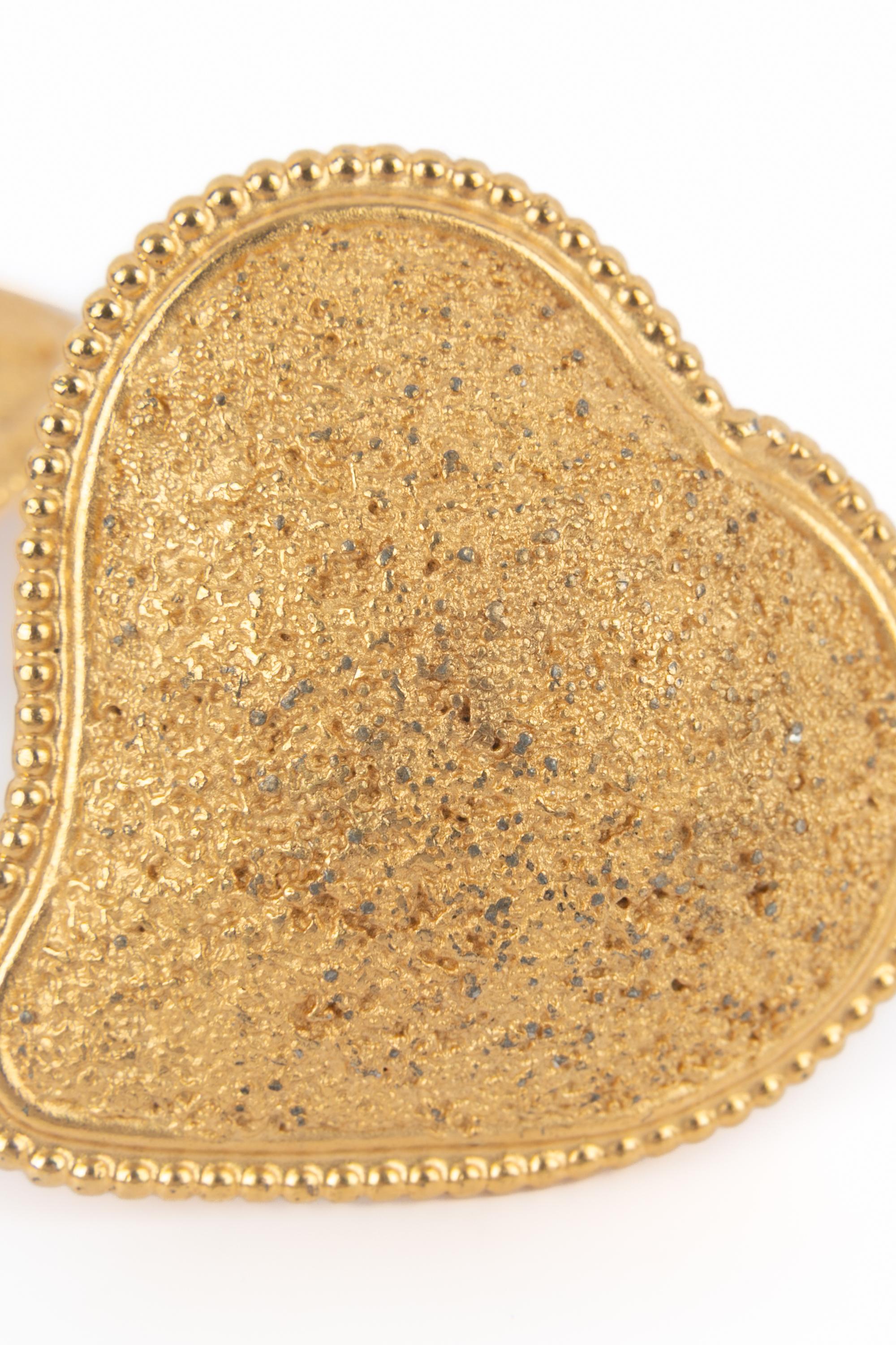 Orecchini a cuore Yves Saint Laurent anni '80 in vendita 1