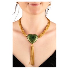 Yves Saint Laurent 'heart' necklace by Robert Goossens Winter 1992-1993