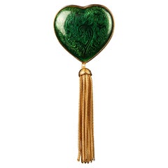 Yves Saint Laurent 'heart' pendant brooch by Robert Goossens Winter 1992-1993