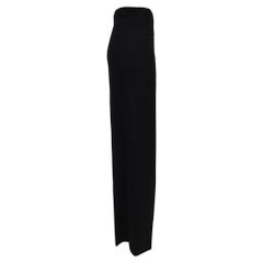Pantalones de cintura alta de Yves Saint Laurent en cachemira negra