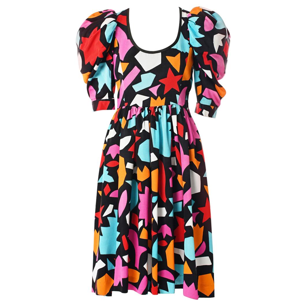 Vestido de Pasarela Yves Saint Laurent "Hommage A Matisse", Primavera-Verano 1983 en venta