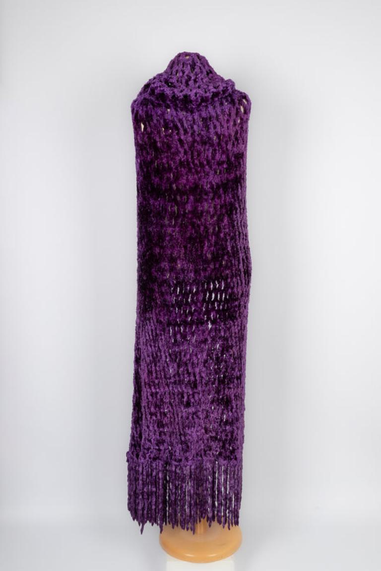 Women's Yves Saint Laurent Hooded Purple Cape For Sale