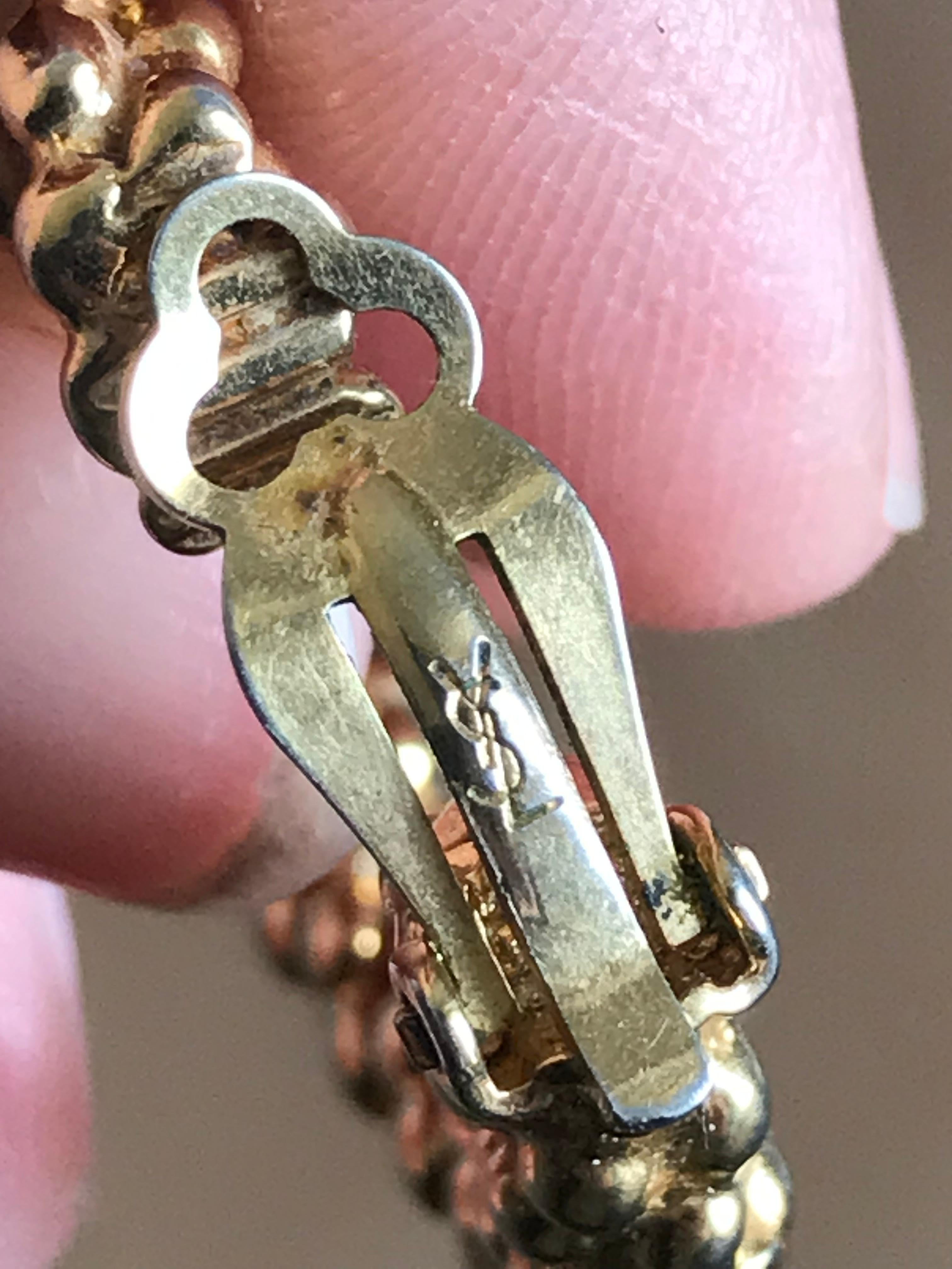 Pendientes de aro YVES SAINT LAURENT. en Bueno estado para la venta en CACHAN, FR