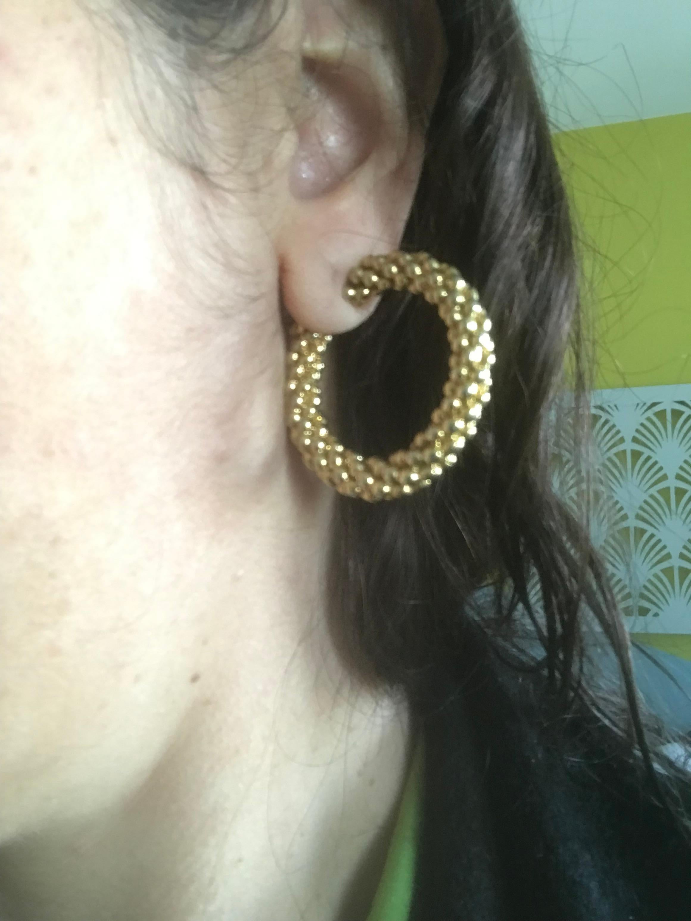 Pendientes de aro YVES SAINT LAURENT. en venta 1