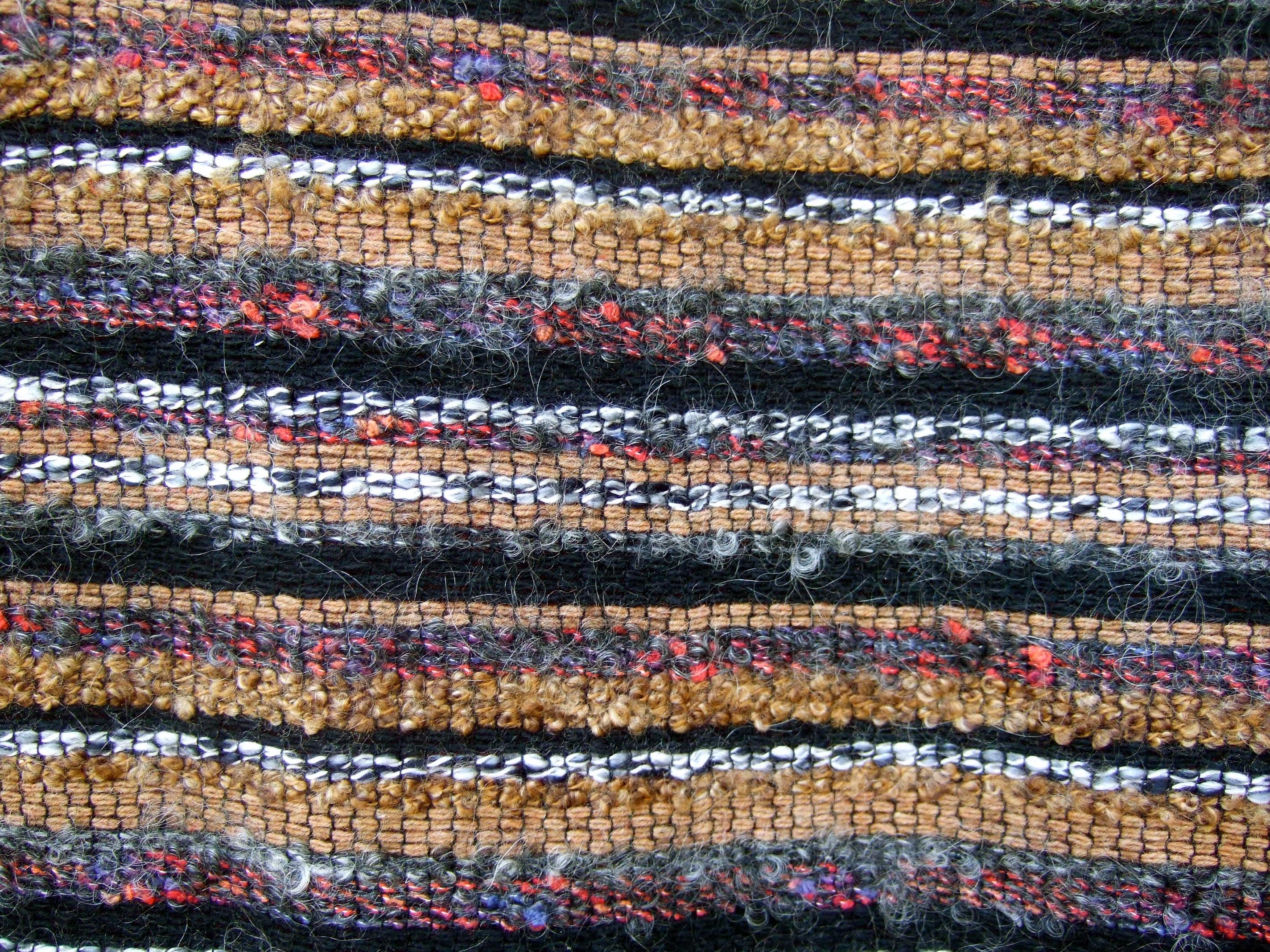Yves Saint Laurent Horizontal Striped Fuzzy Wool Knit Women's Coat c 1970s 3