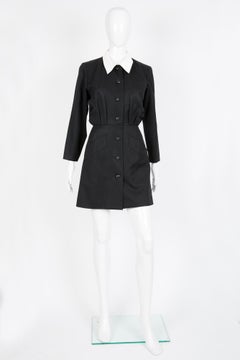 Yves Saint Laurent  Iconic black & White Collar Dress