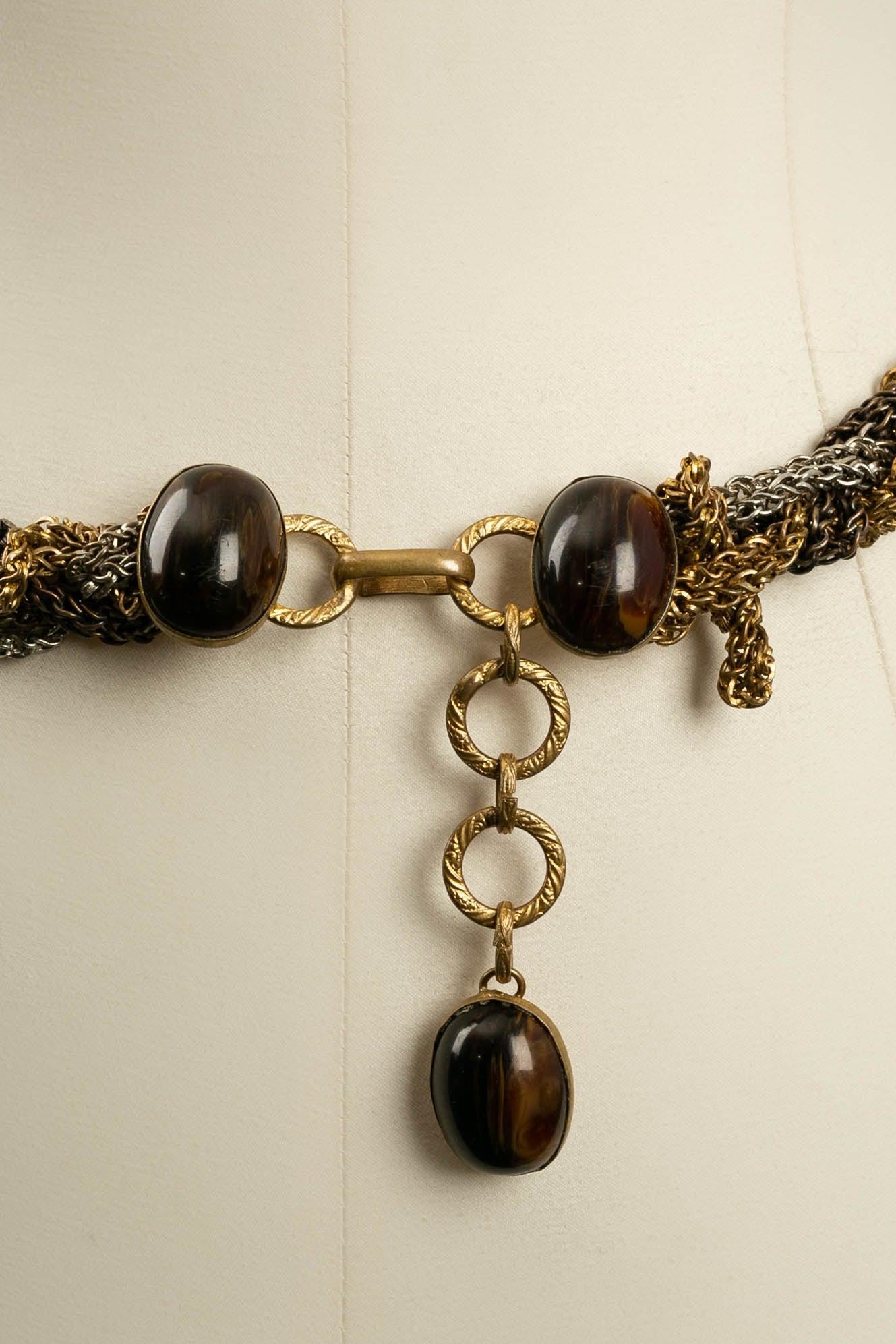 Yves Saint Laurent Intertwined Chains Belt, 1960s-1970 For Sale 2