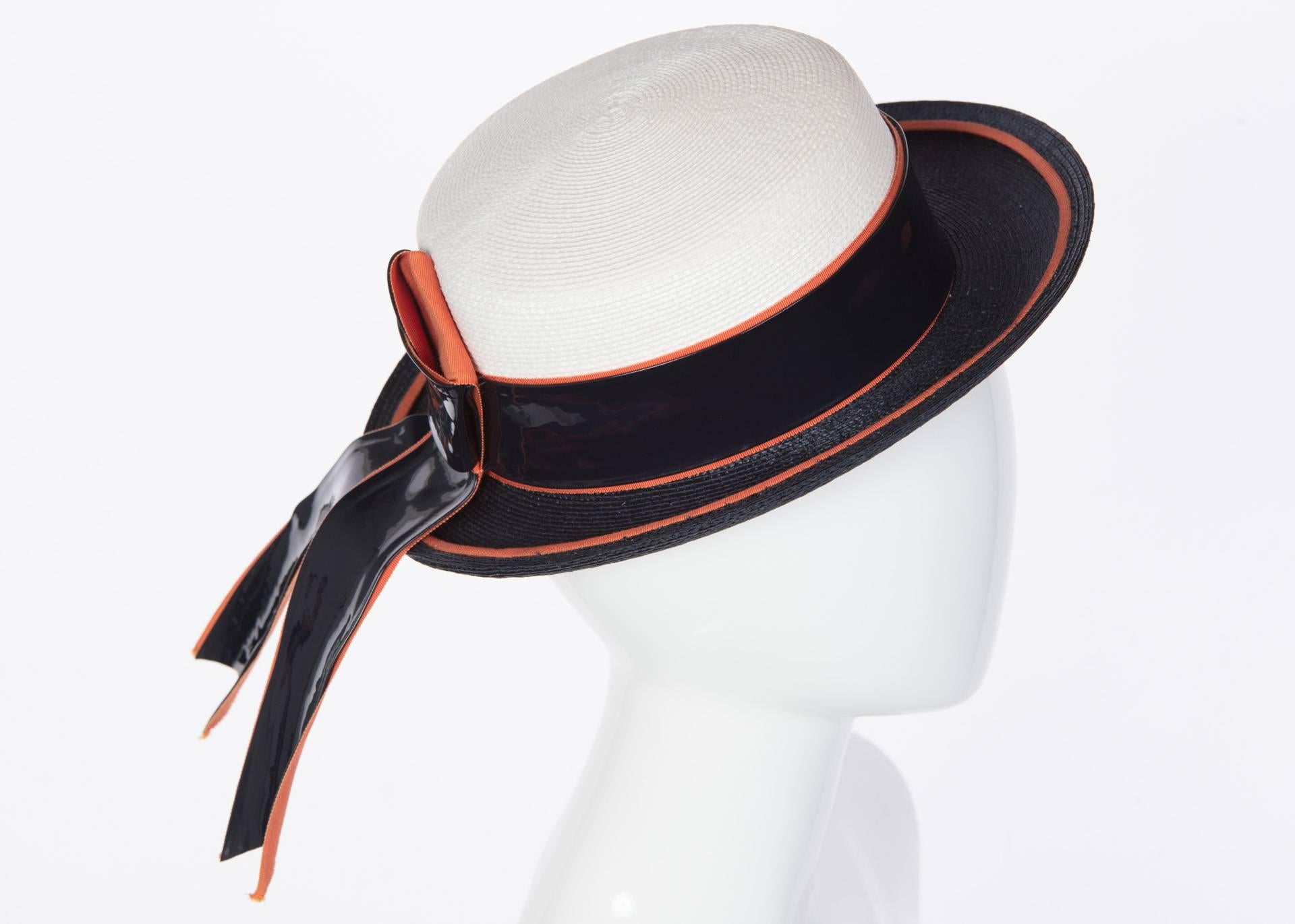 leather derby hat