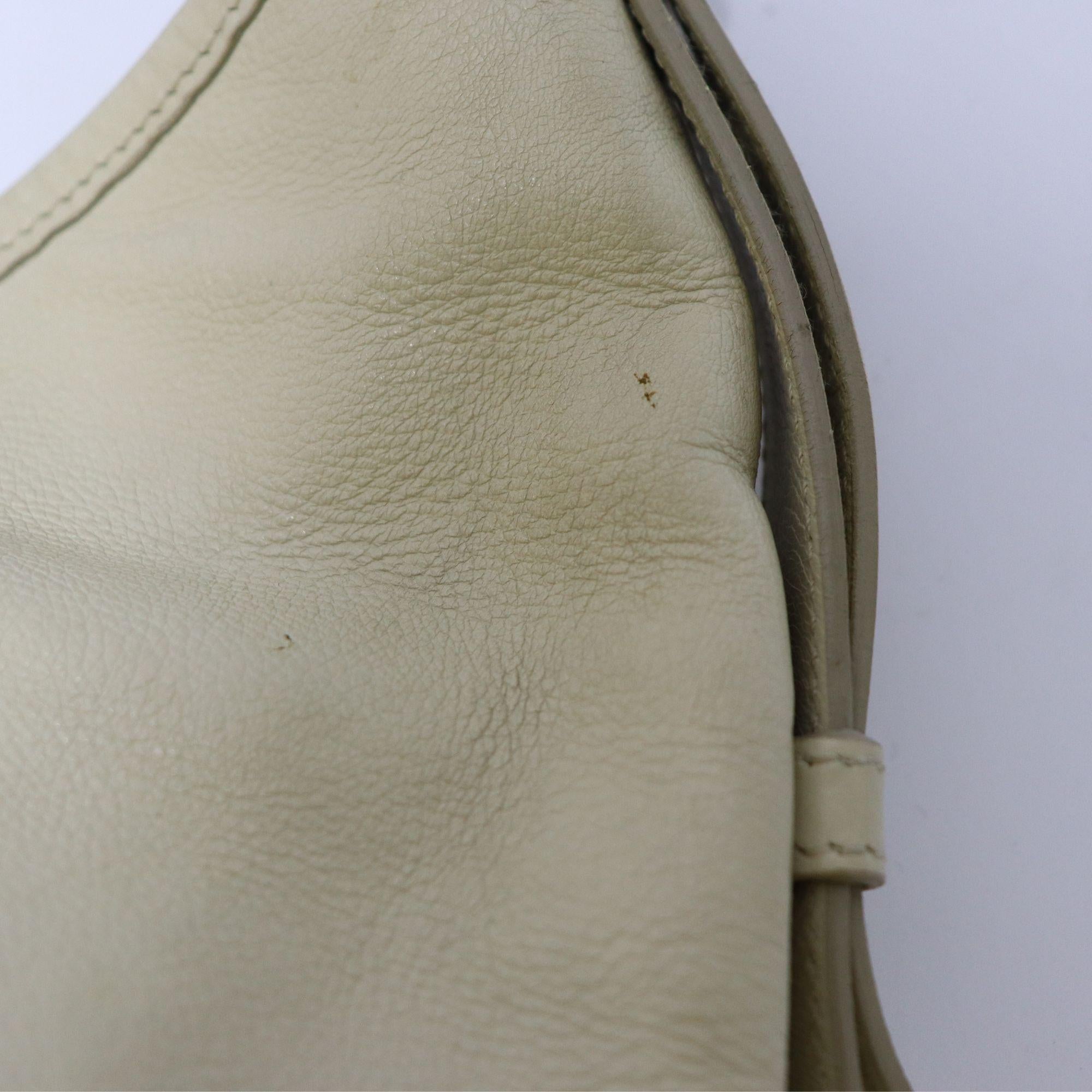 Yves Saint Laurent Ivory Leather Mombasa Bag 3