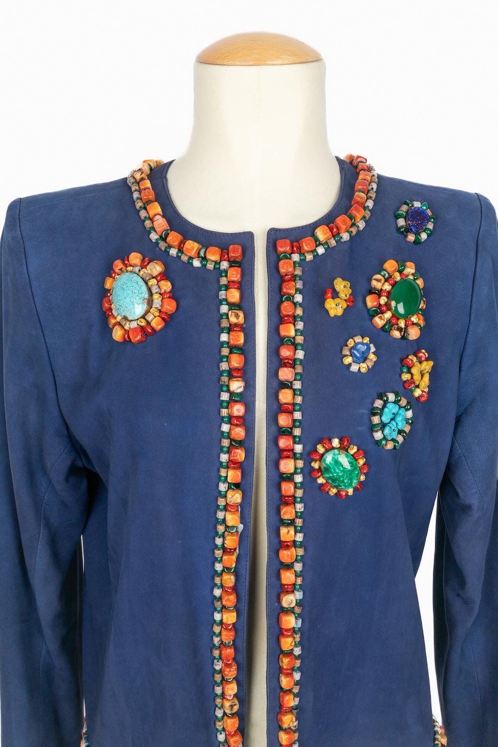 Bleu Veste Yves Saint Laurent 1993 en vente