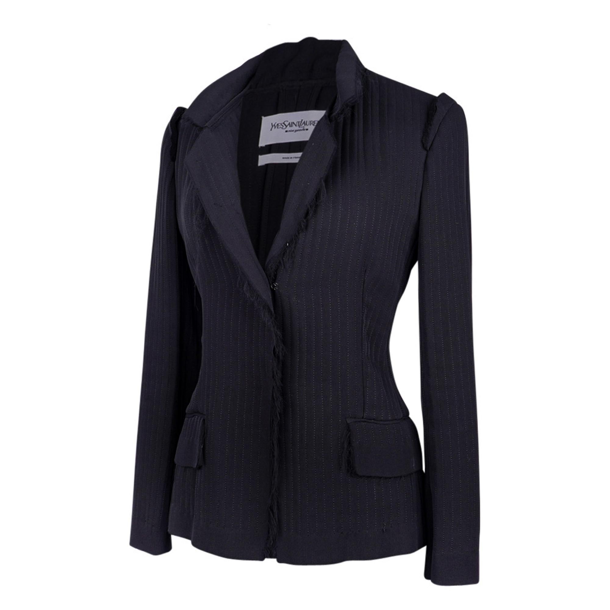 Black Yves Saint Laurent Jacket Exquisite Tom Ford Creation in Layers 36